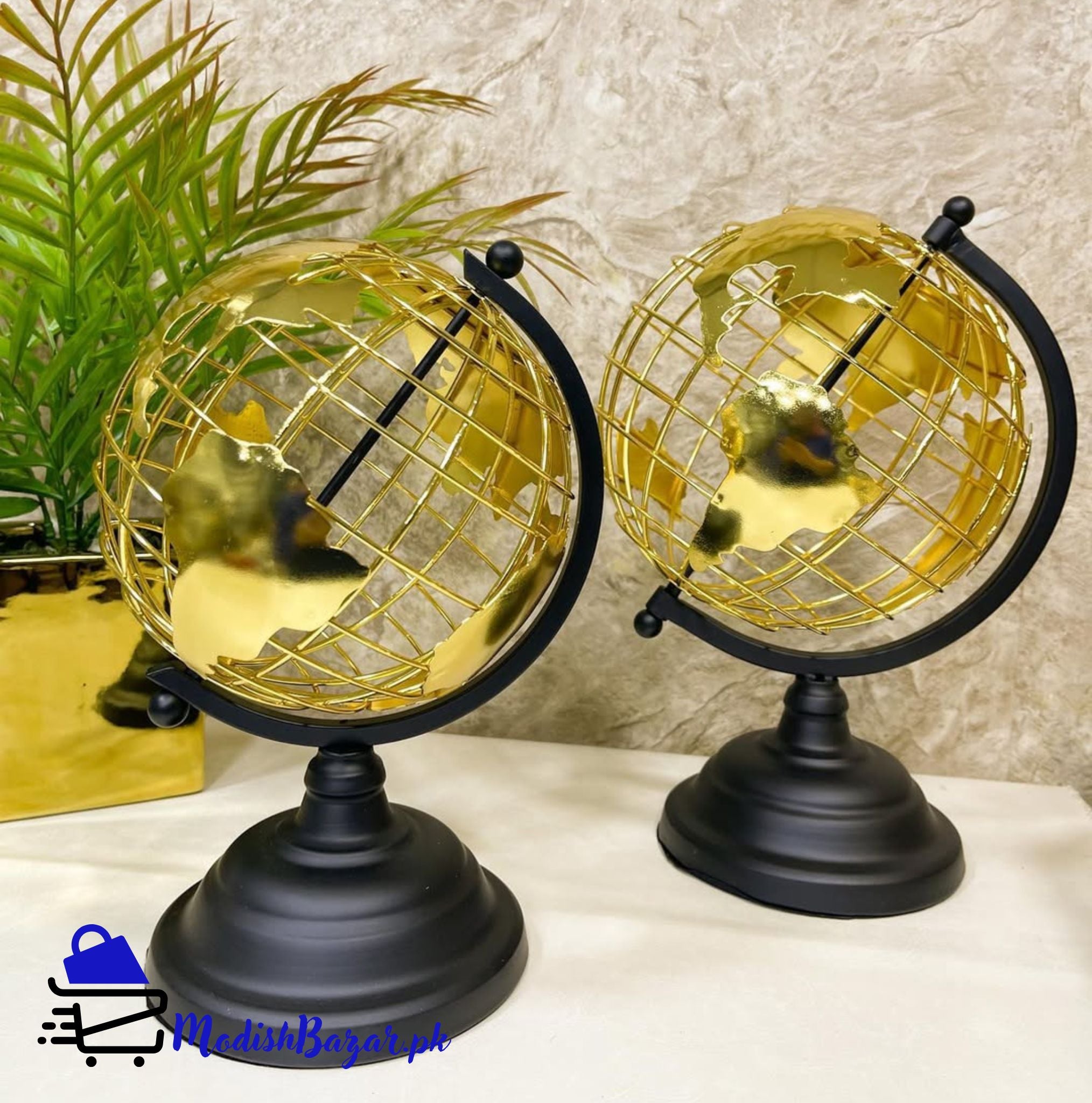 Rotating World Globe Map with Swivel Stand 