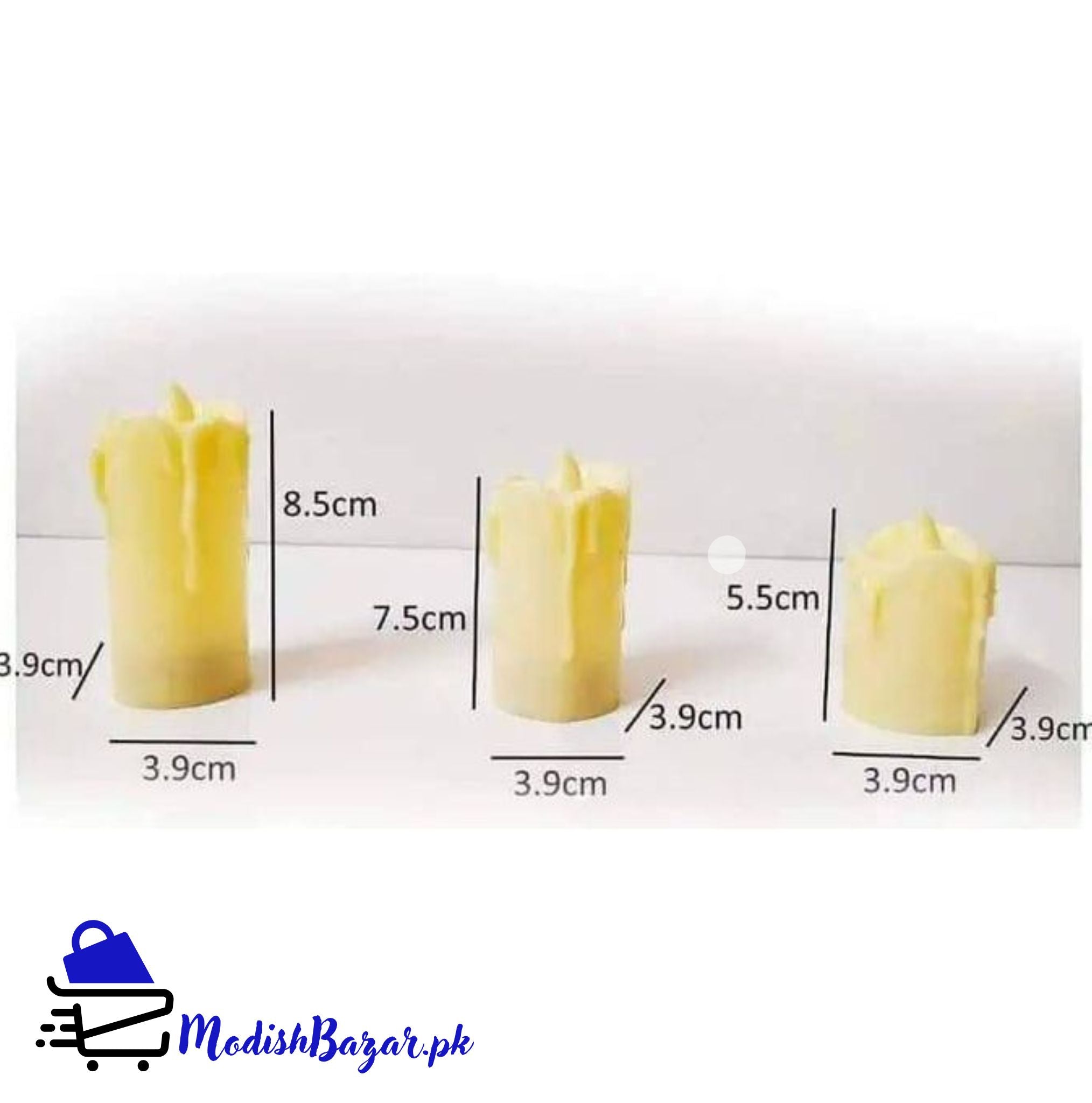 “3 piece flameless LED candle set 