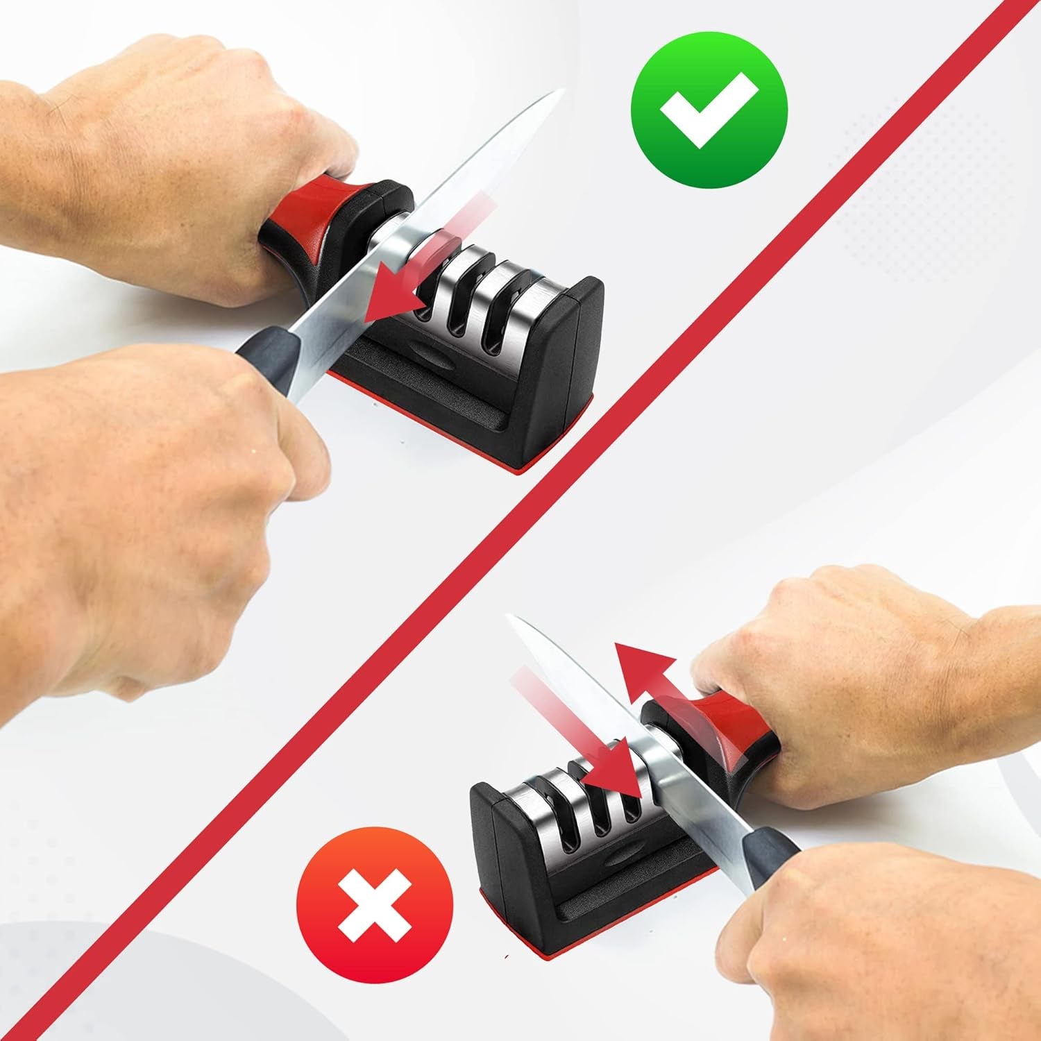 Manual Kitchen Knife Sharpener – Professional Blade Sharpening Tool - Modish Bazar