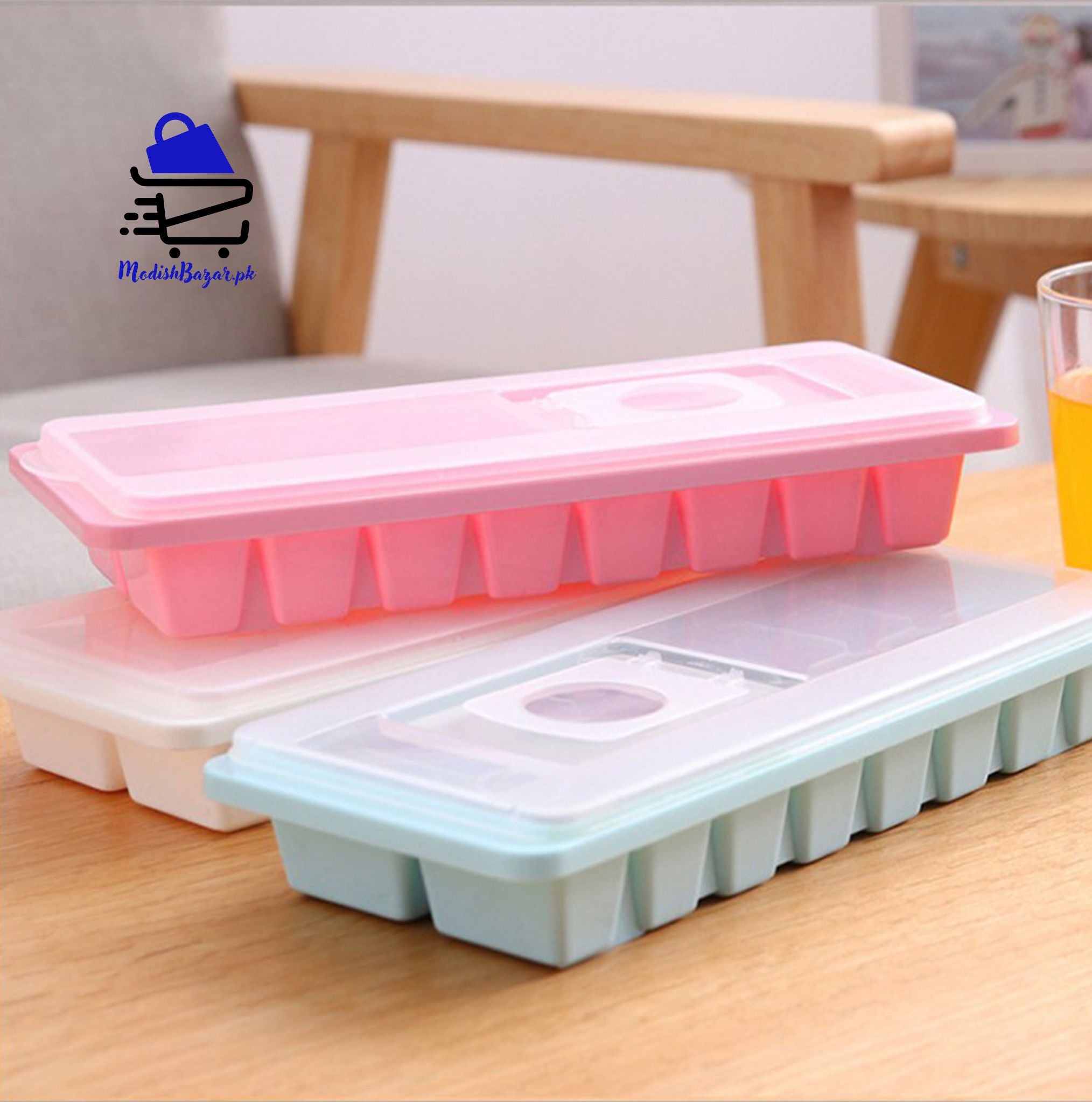 Silicone Ice Cube Tray with Lid – Flexible Mold