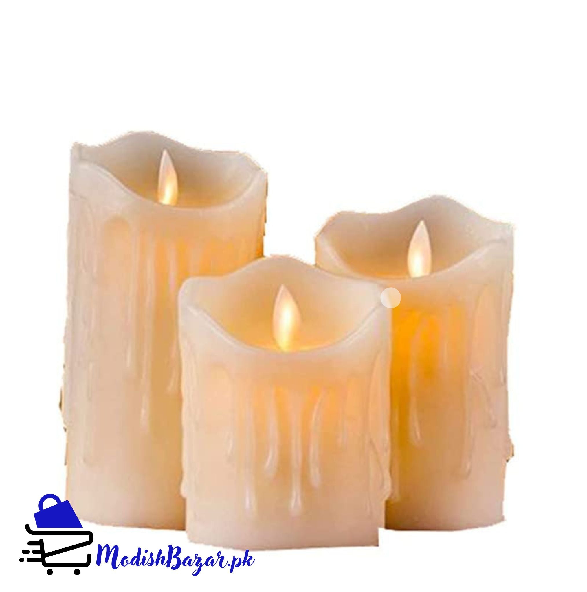 “3 piece flameless LED candle set 