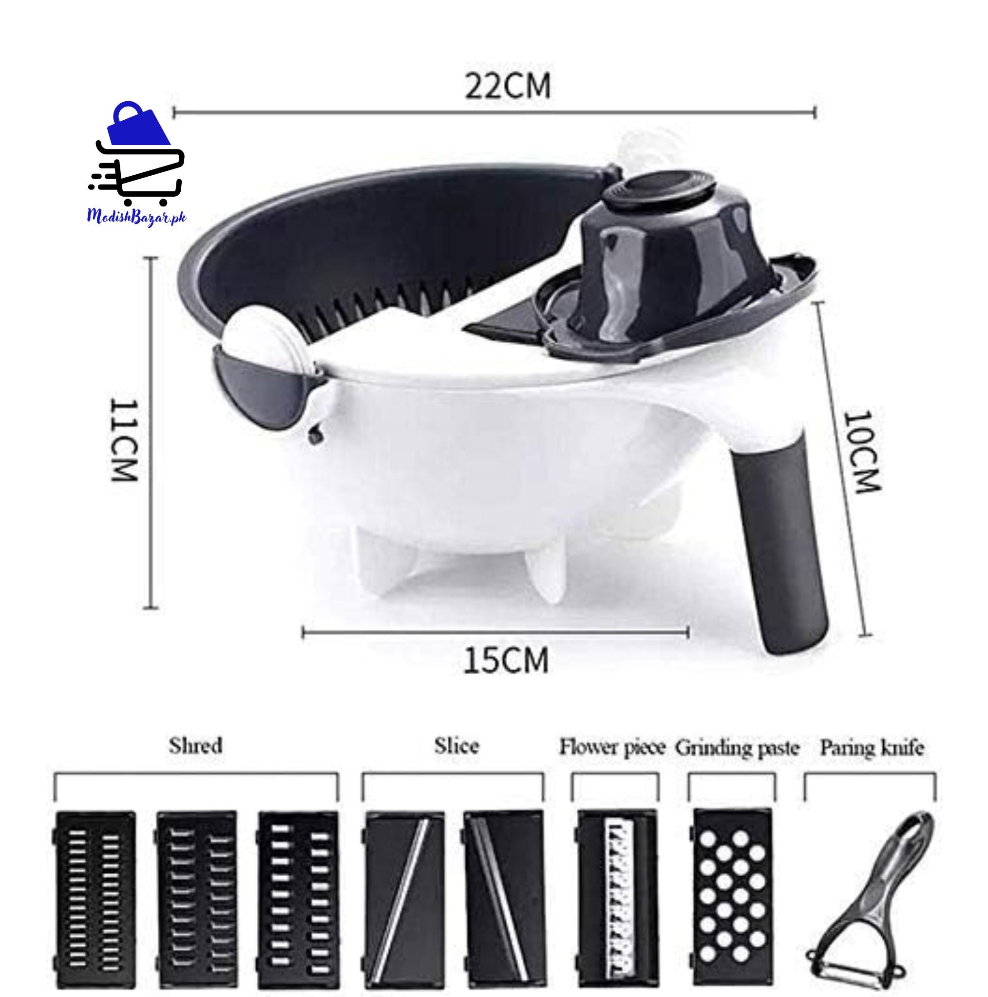 Kitchen chopper and slicer set for vegetables and fruits