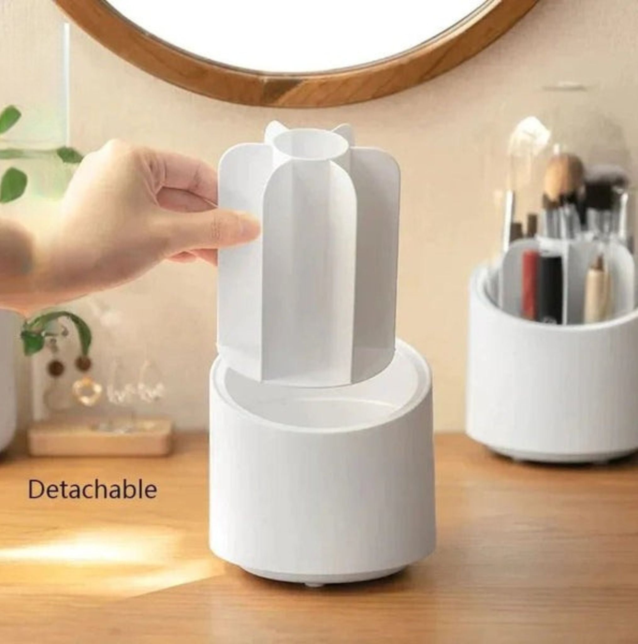 360 Degree Rotating Makeup Brush Organizer