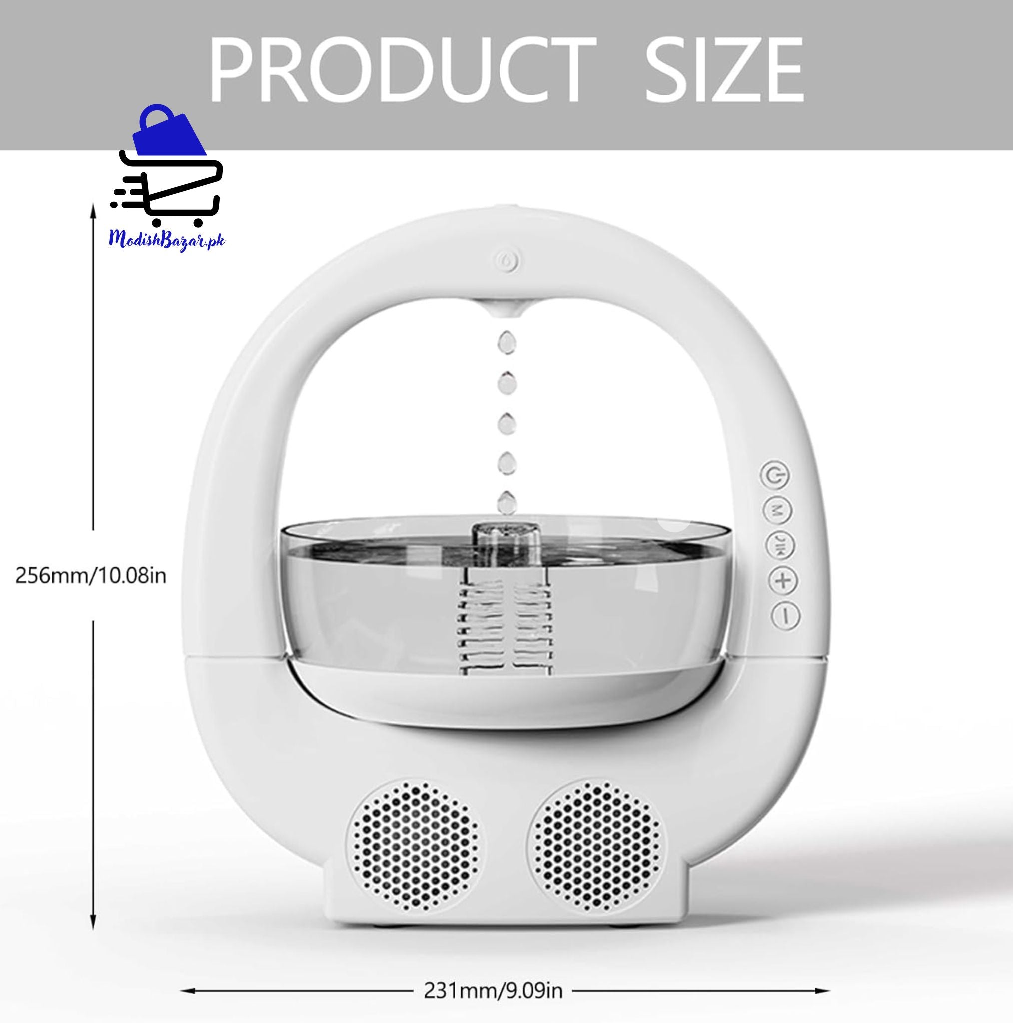 Anti-Gravity Aquarium Humidifier with Bluetooth Speaker & LED – Rechargeable