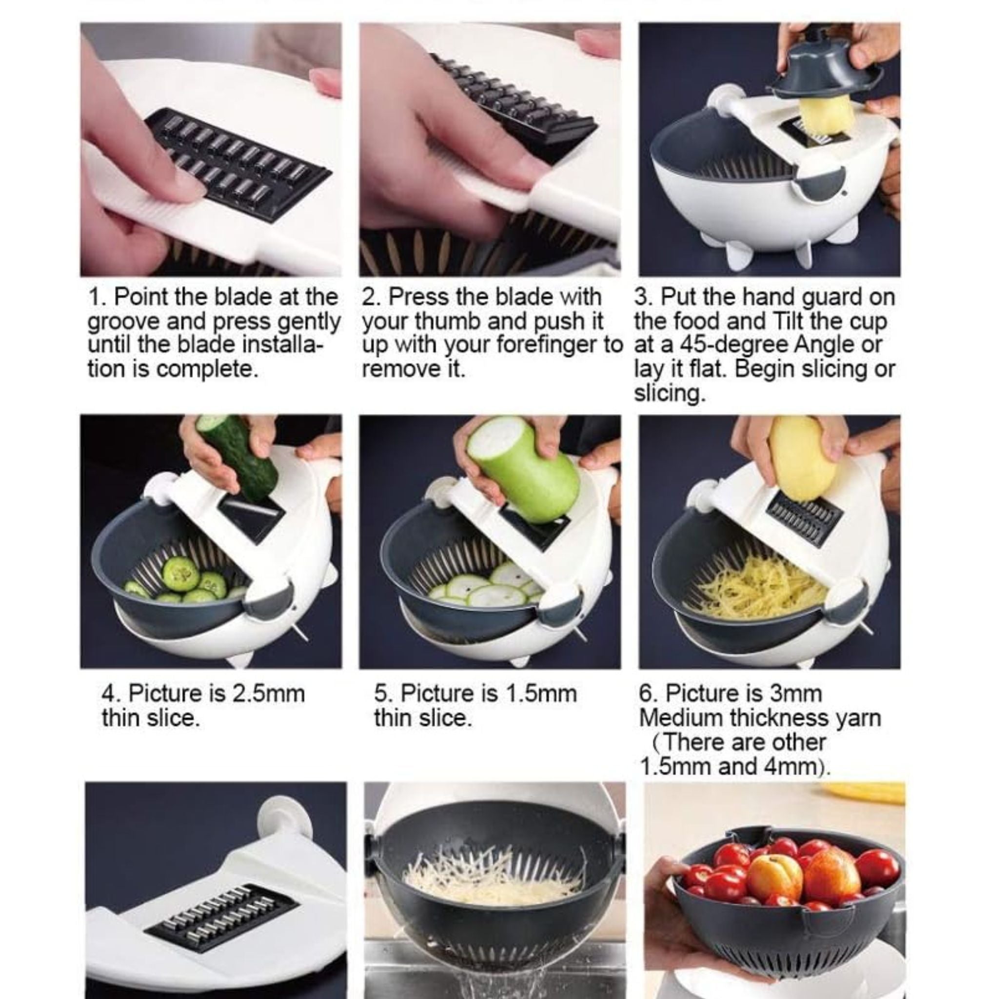 9 in 1 vegetable slicer