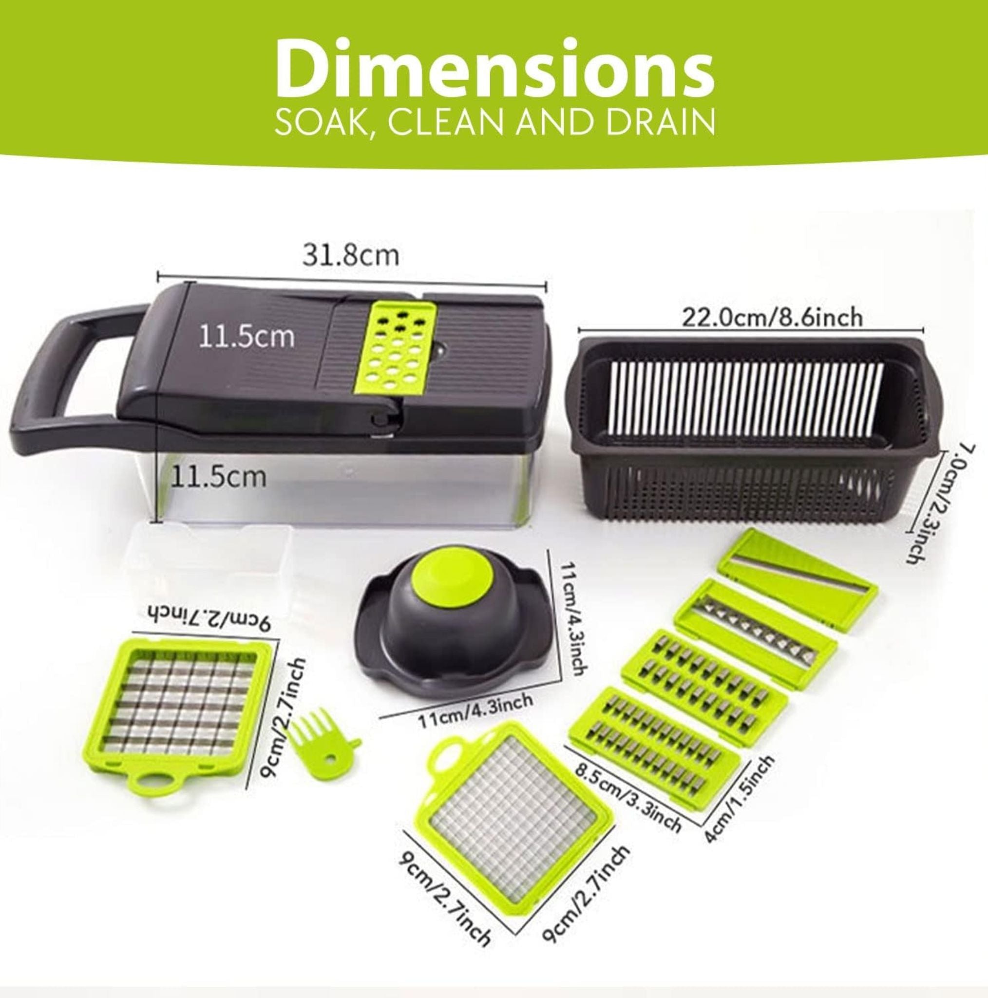 16-in-1 Multi-Functional Vegetable Cutter & Chopper