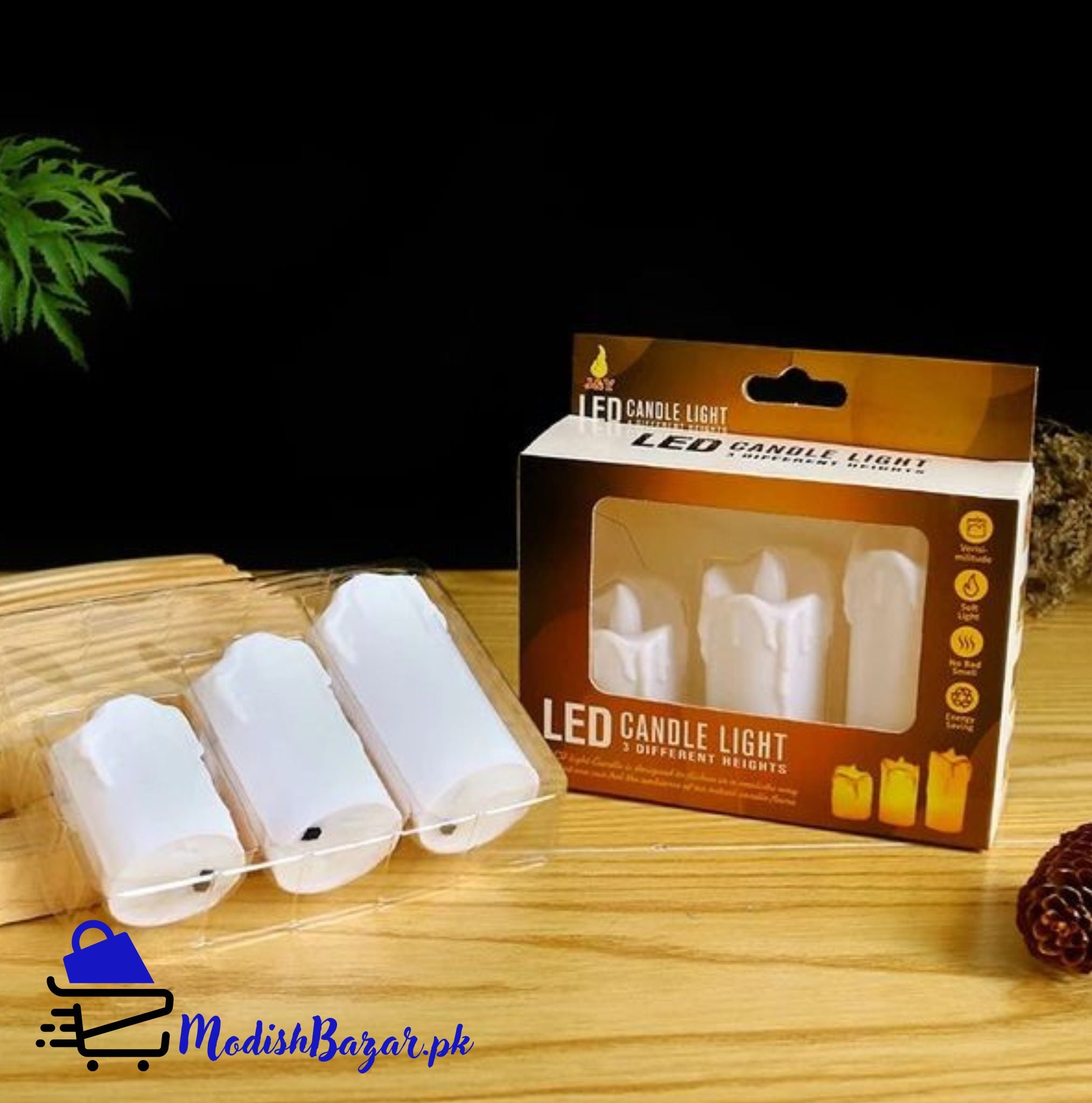 “3 piece flameless LED candle set 