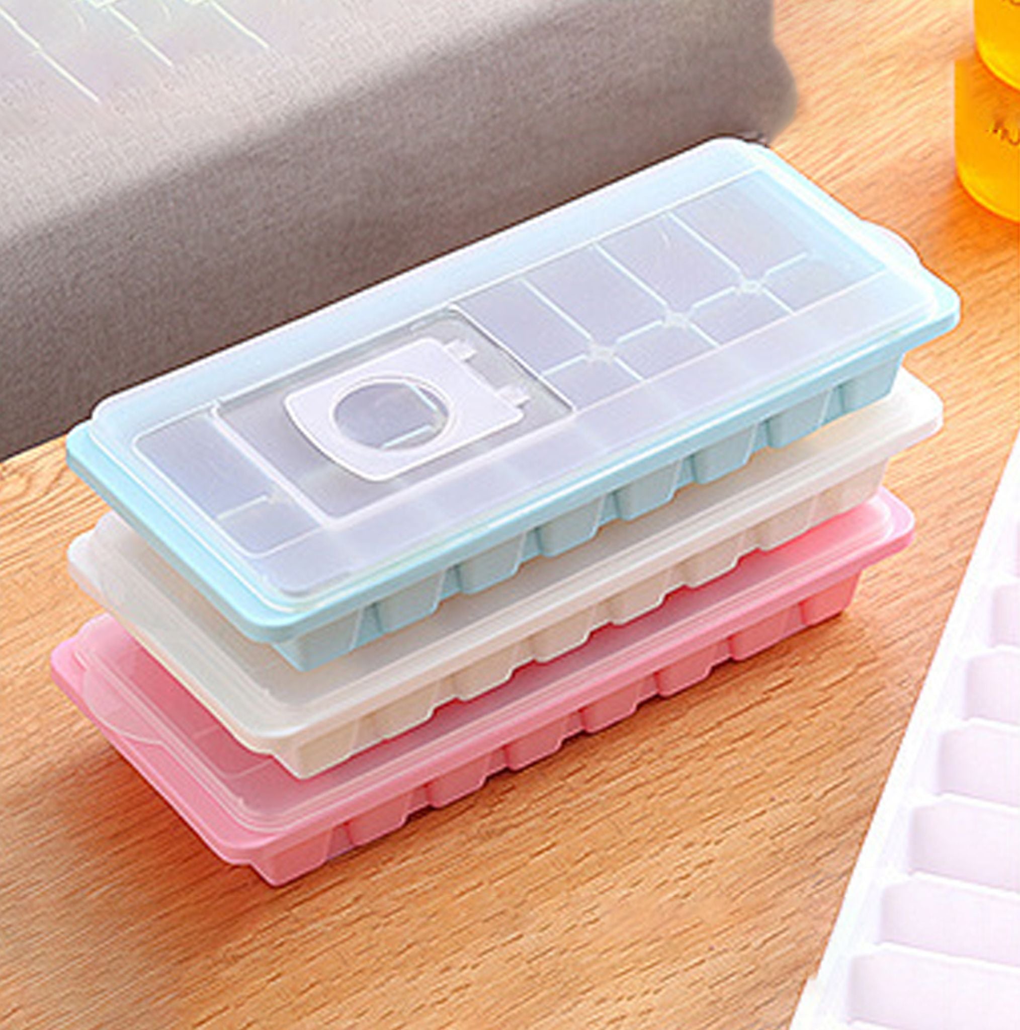 Silicone Ice Cube Tray with Lid – Flexible Mold