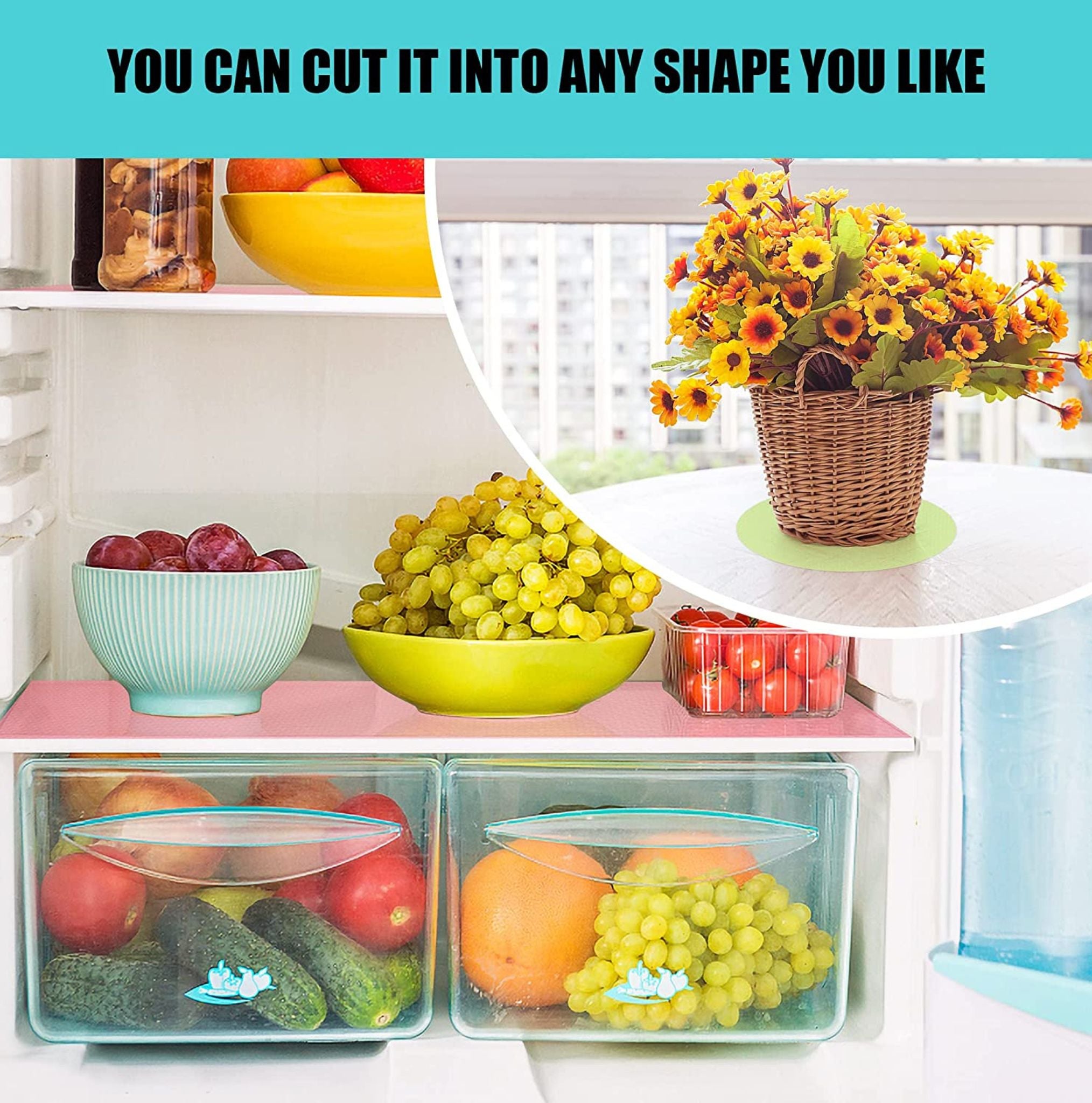 Multipurpose Anti-Slip Mat – Ideal for Fridge, Bathroom, Kitchen, Drawer, Shelf (SIZE 45x150cm)