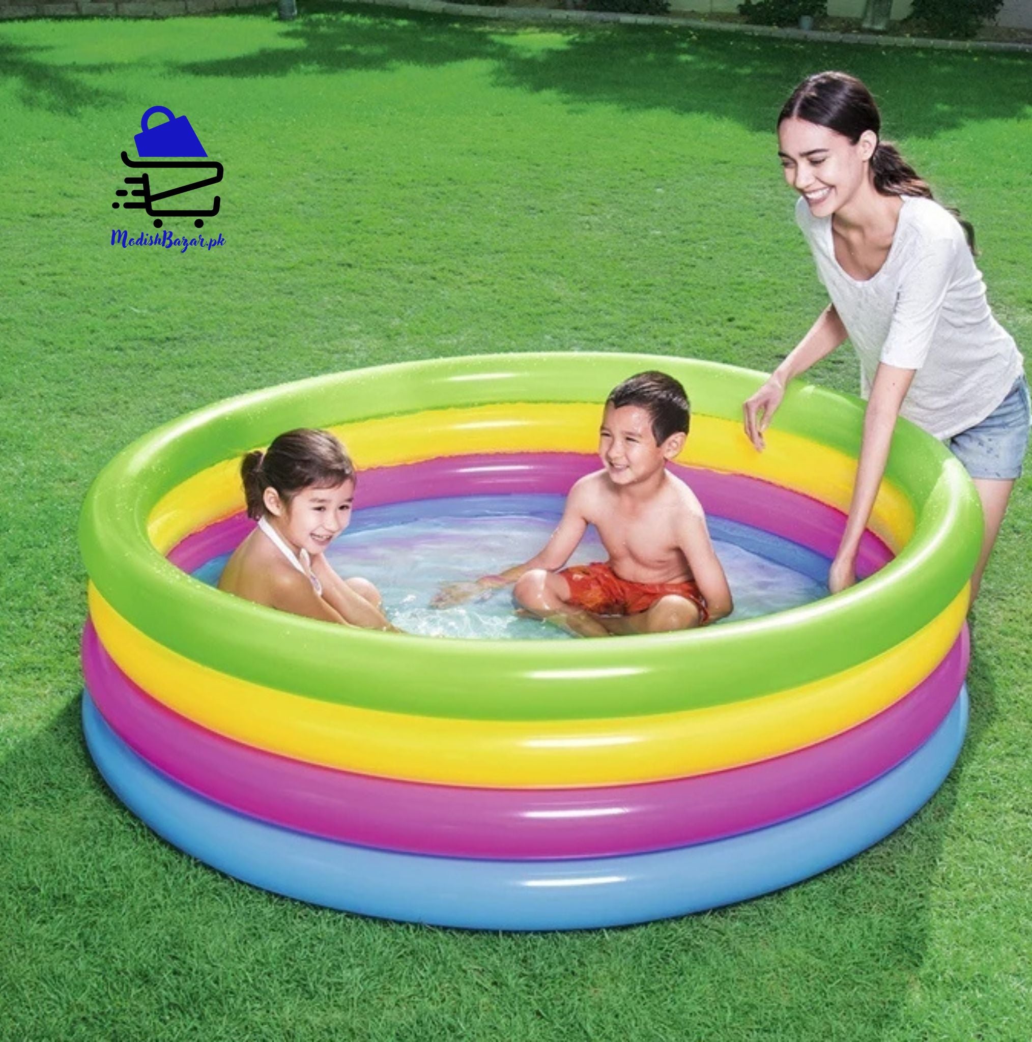 Bestway 51117 4 Ring Colorful Pool For Kids 51″ × 12″