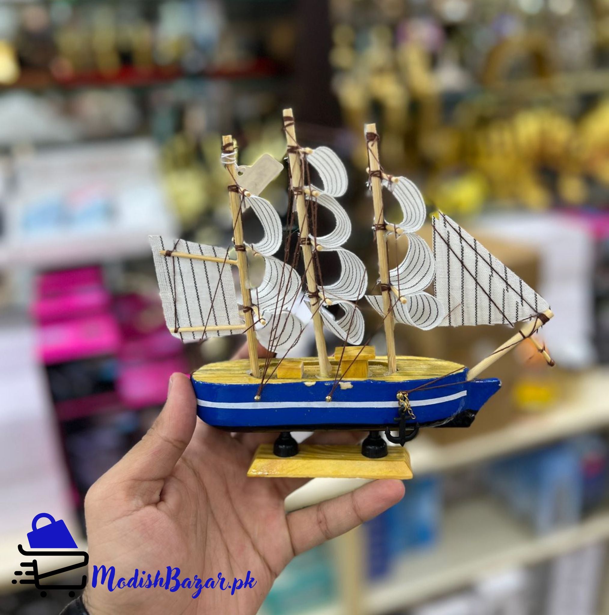 Wooden Ship Decoration Piece