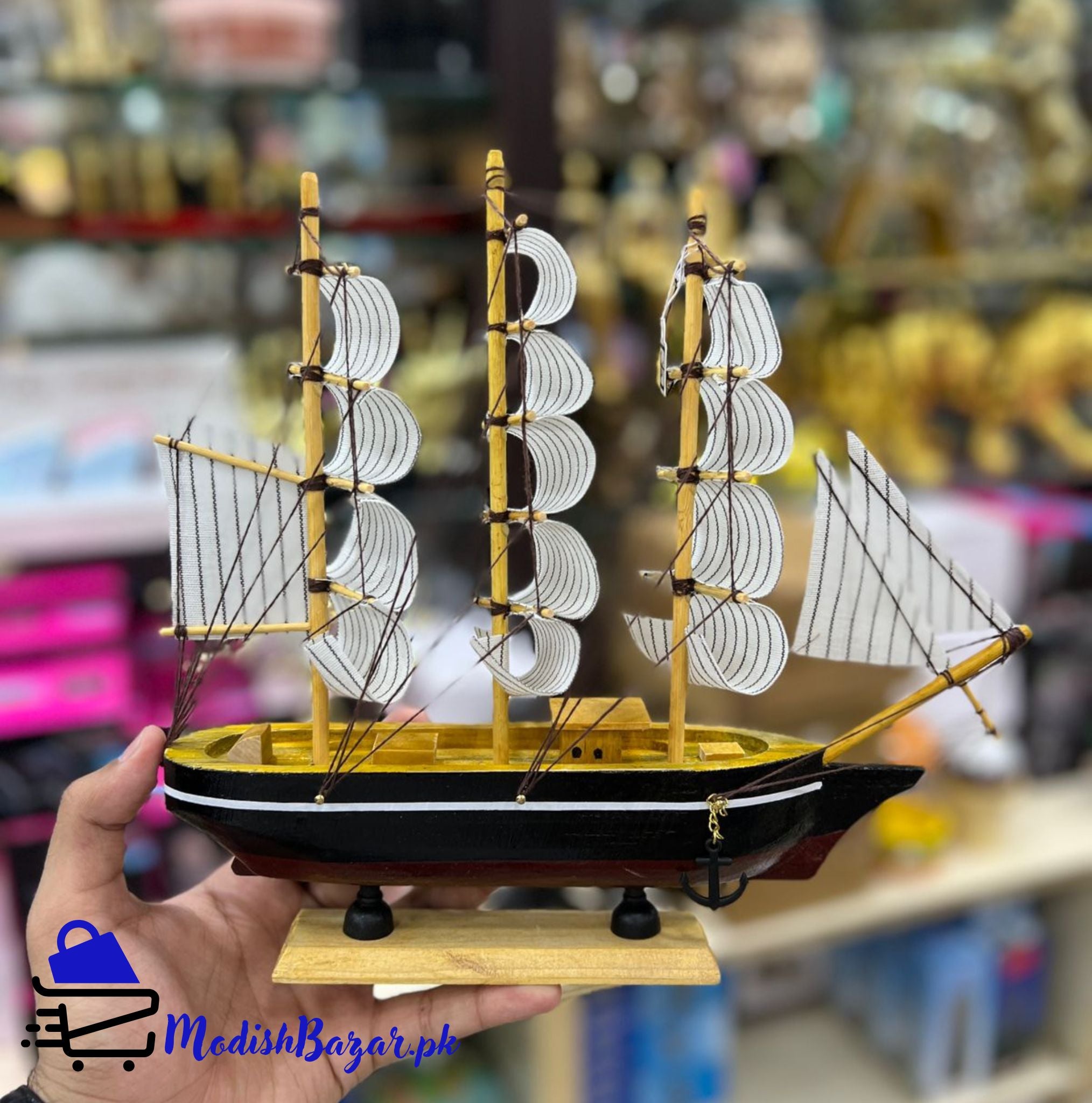 Wooden Ship Decoration Piece