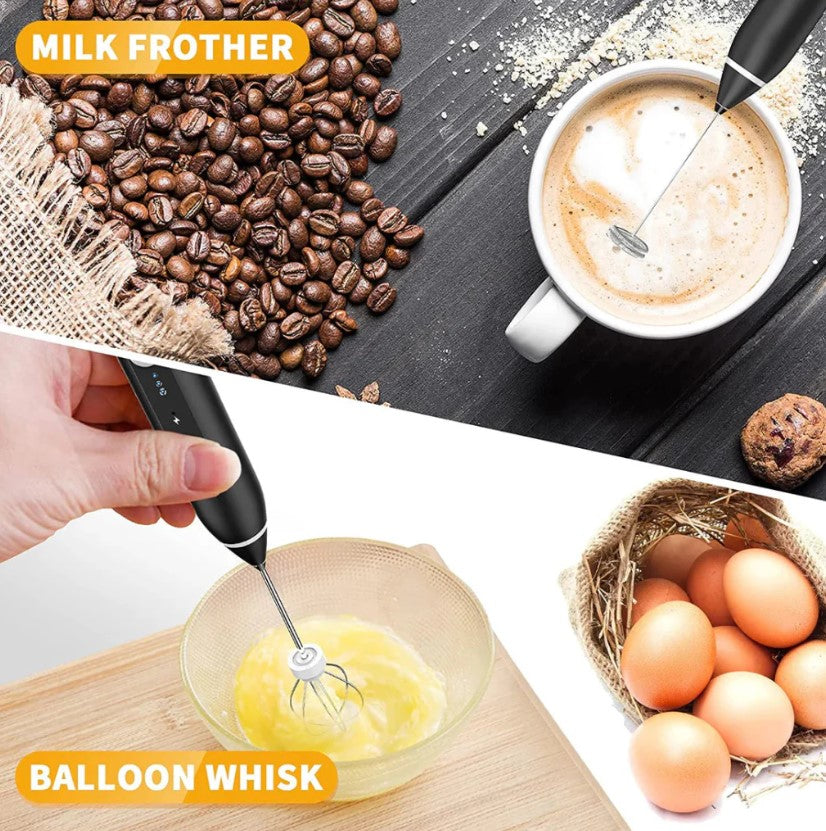 2in1 USB Rechargeable Coffee Beater   – Multipurpose Handheld Electric Coffee Whisk & Foam Maker - Modish Bazar