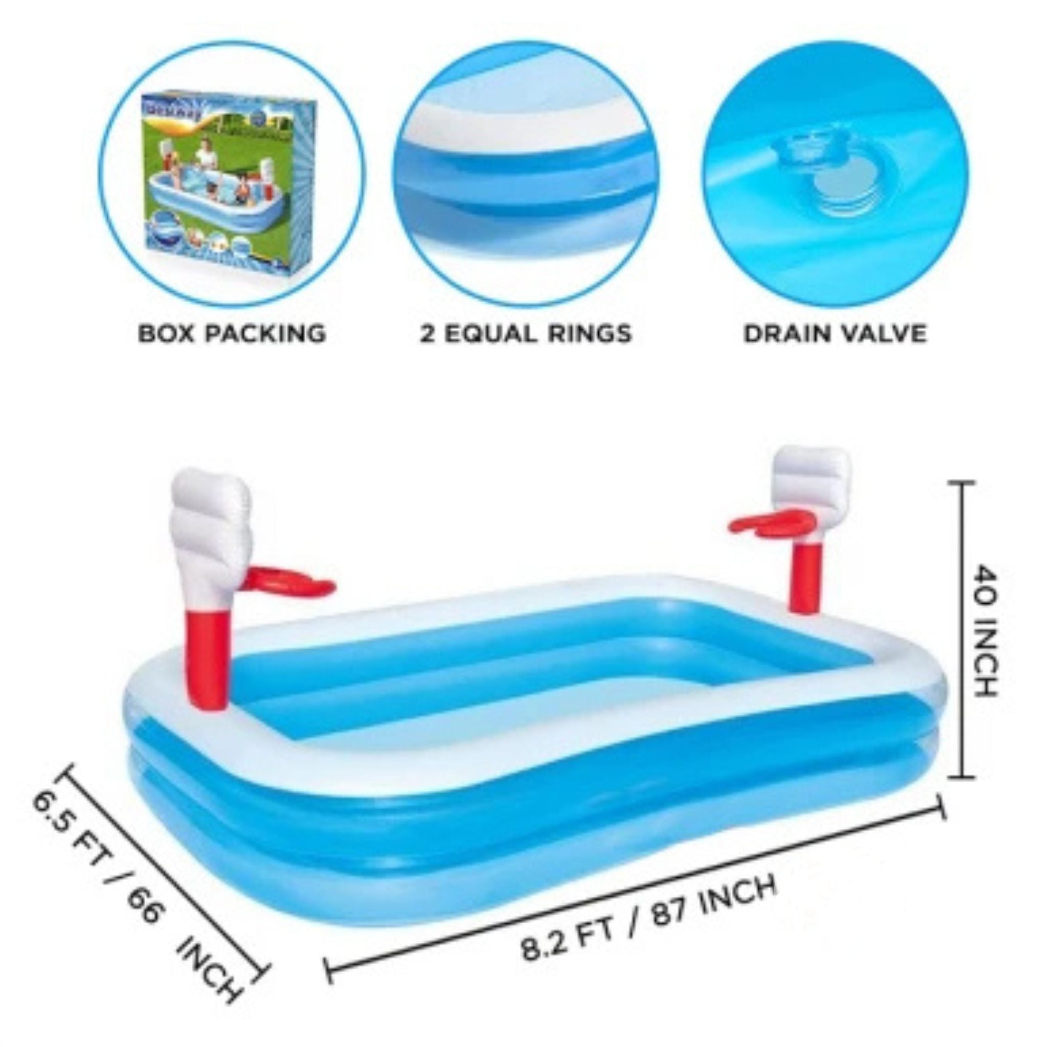 "Children playing in Bestway basketball pool with inflatable balls