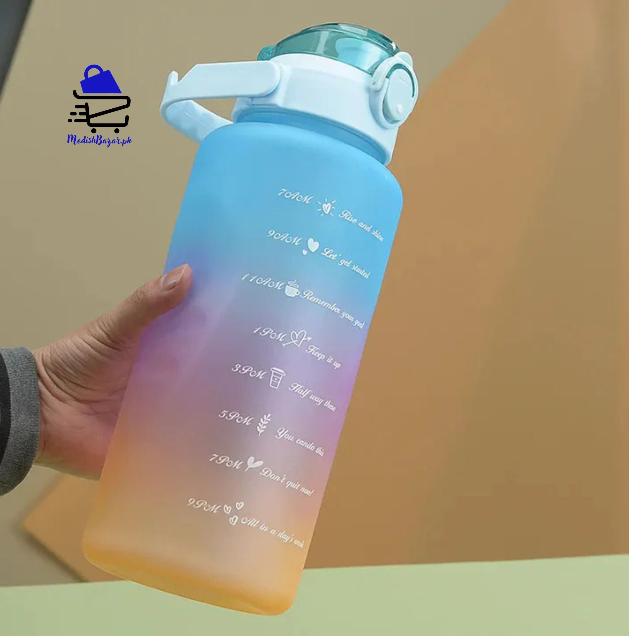 3 pcs Motivational Gradient Water Bottle Set – Stay Hydrated in Style!