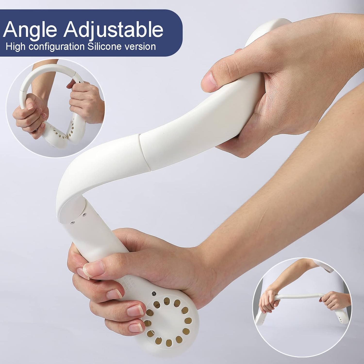 Rechargeable Portable Neck Fan – Hands-Free Bladeless Fan with 3-Speed Cooling – Ideal for Travel, Sports & Home Use - Modish Bazar
