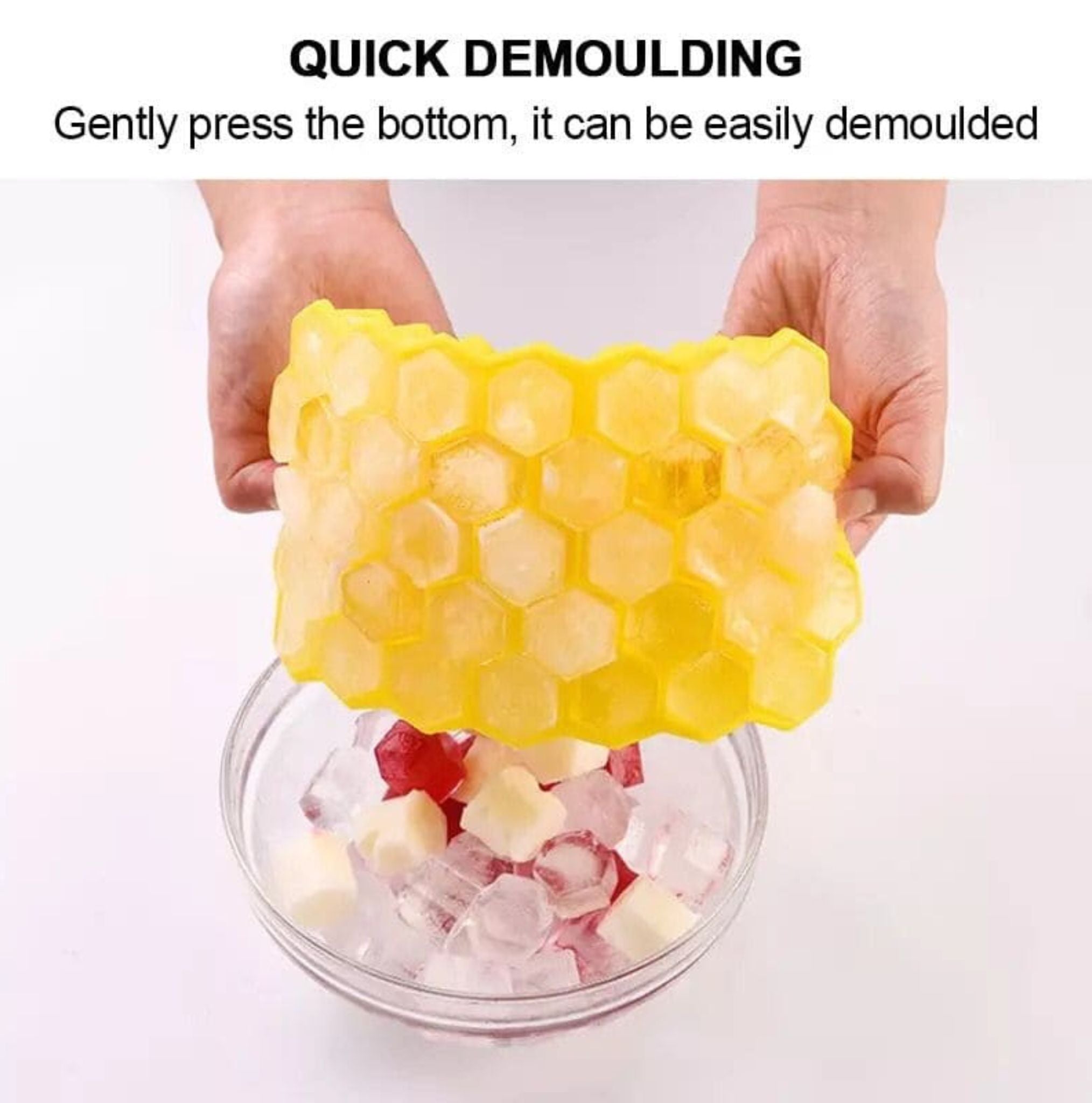 Silicone Ice Cube Tray with Lid – 37-Cell Flexible Mold