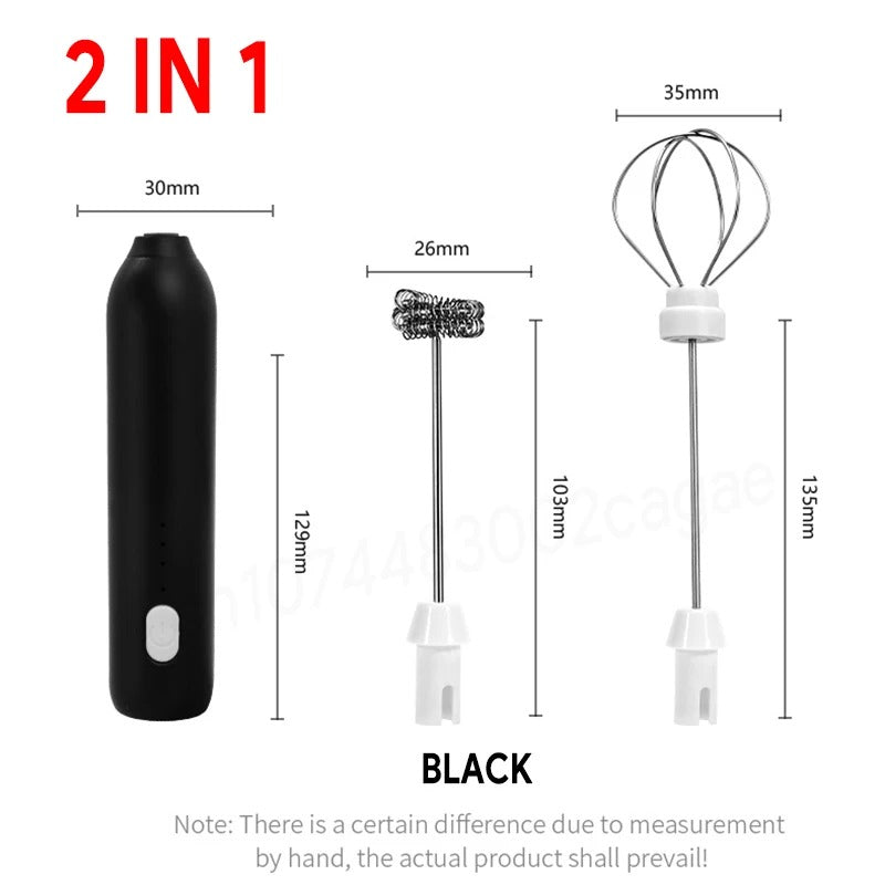 2in1 USB Rechargeable Coffee Beater   – Multipurpose Handheld Electric Coffee Whisk & Foam Maker - Modish Bazar