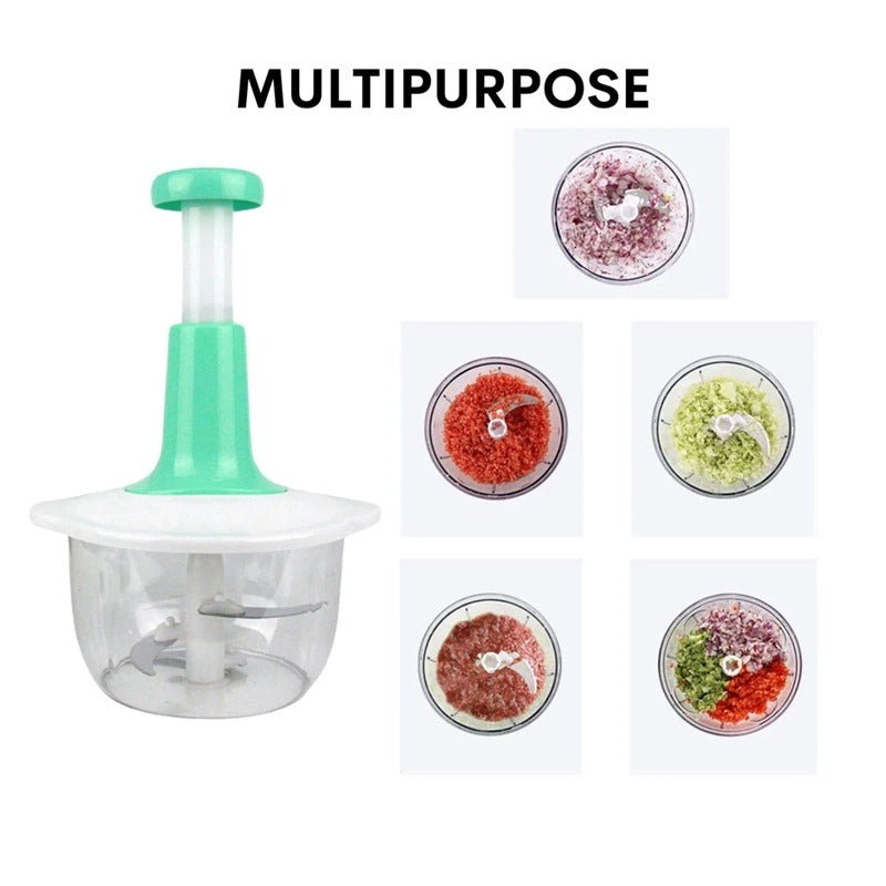 Hand Press Vegetable Chopper & Garlic Masher – Manual Kitchen Grinder - Modish Bazar