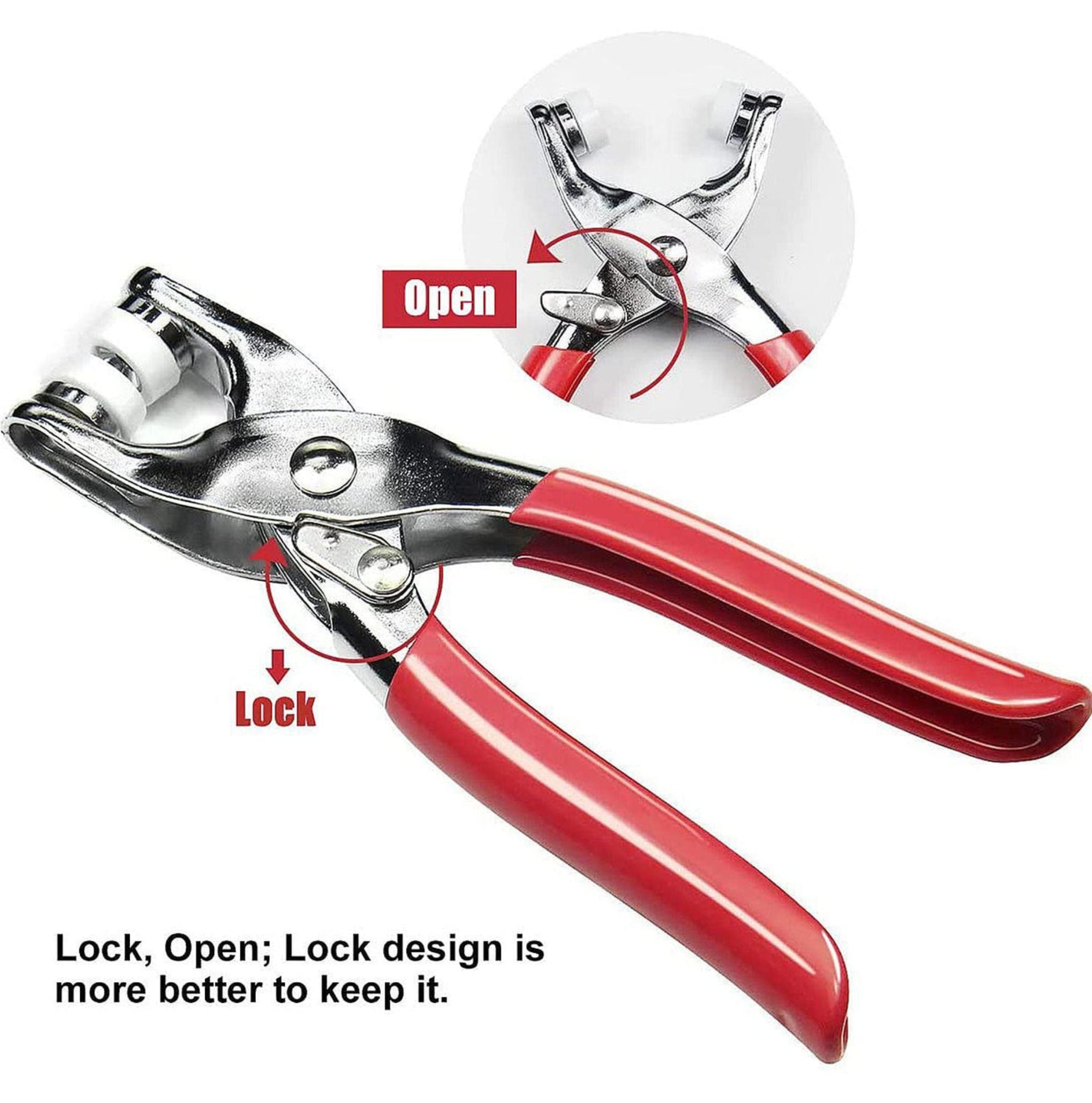Metal Button Pressing Tool – Snap Fastener Hand Press Tool for DIY Crafts, Clothes & Bags
