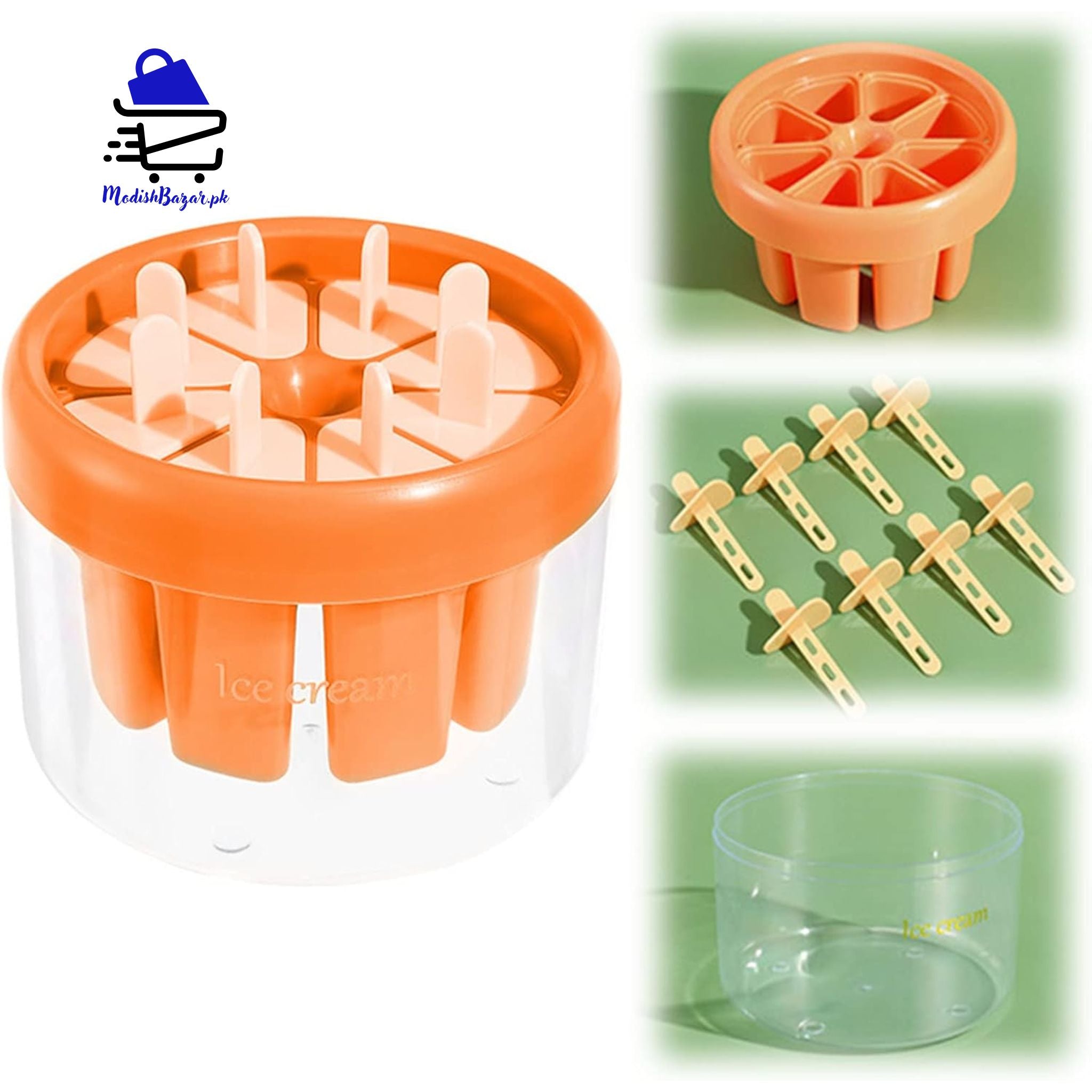 8-Piece Ice Pop Molds – BPA-Free Reusable Popsicle Maker for Homemade Ice Cream